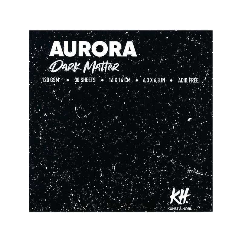 Blok z czarnym papierem Aurora Dark Matter 16 x 16 cm 120 g 30 ark. 01
