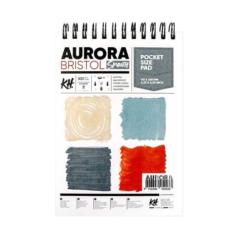 Blok Aurora Bristol Smooth Pocket Size 11 x 16 cm 300 g 20 ark. 01