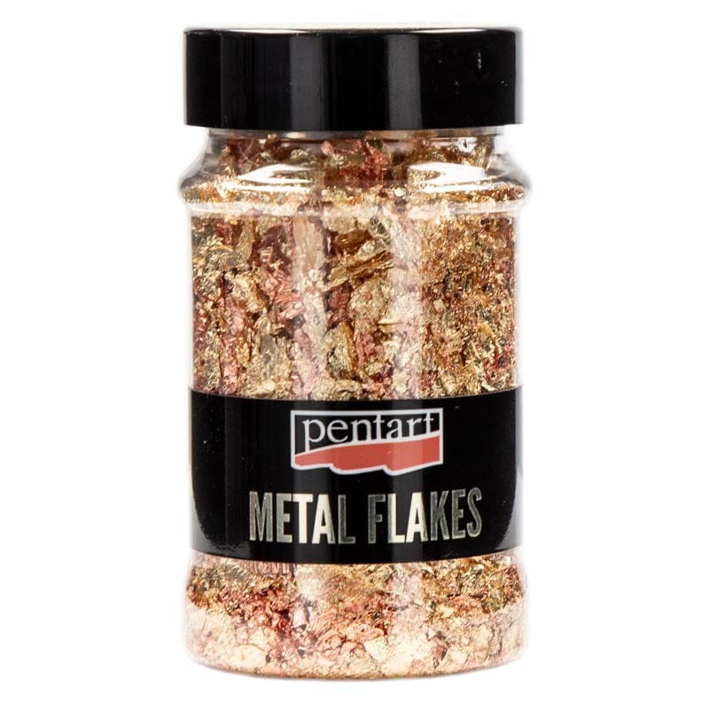 Pentart-Folia-w-płatkach-100-ml-złoto-miedż-M4