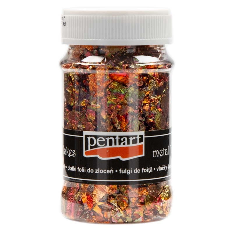 Pentart-Folia-w-płatkach-100-ml-złoto-melanż