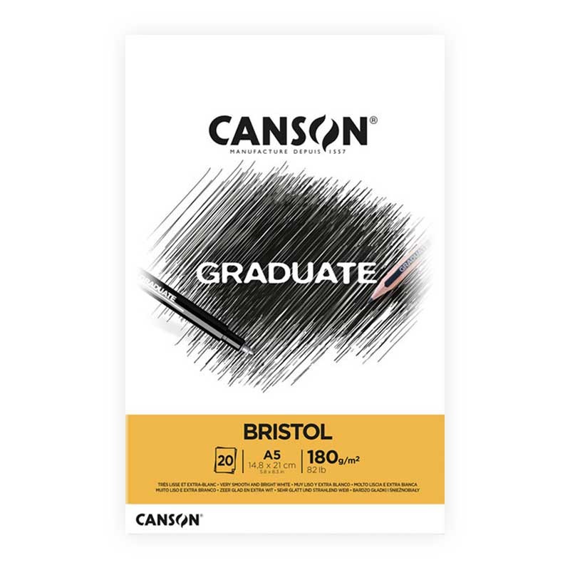 Blok Canson Graduate Bristol A5 180 g 20 ark. 01