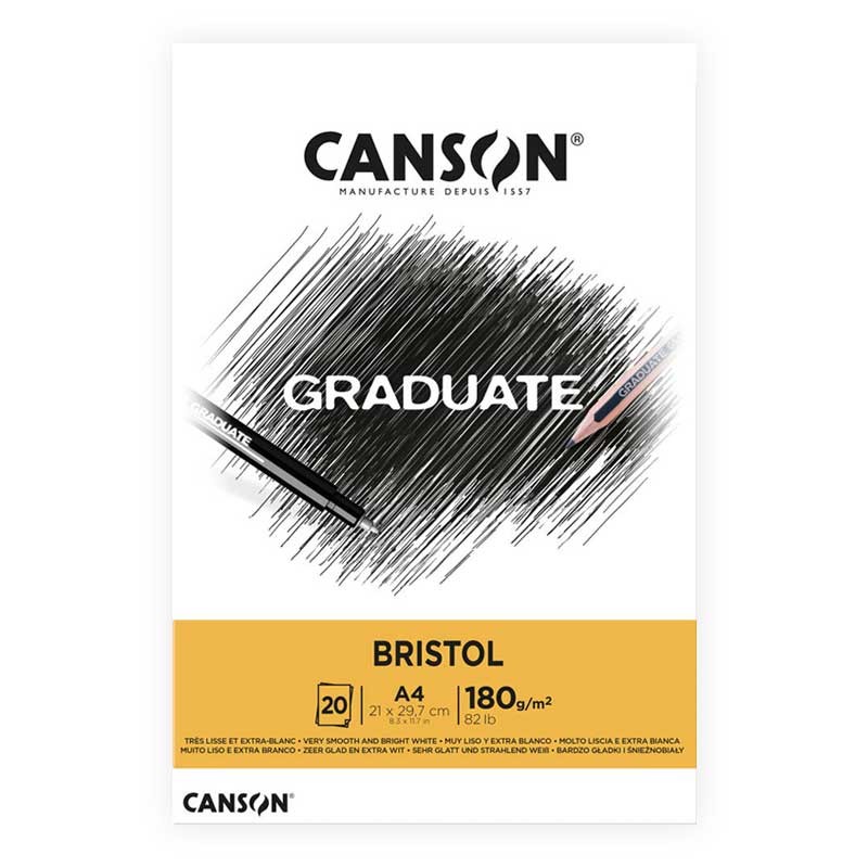 Blok Canson Graduate Bristol A4 180 g 20 ark. 01