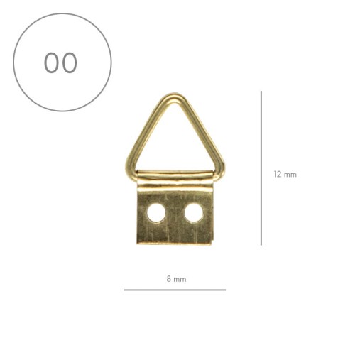 Zawieszka mosiężna trójkątna 00