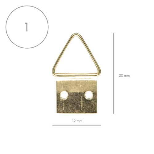 Zawieszka mosiężna trójkątna 1