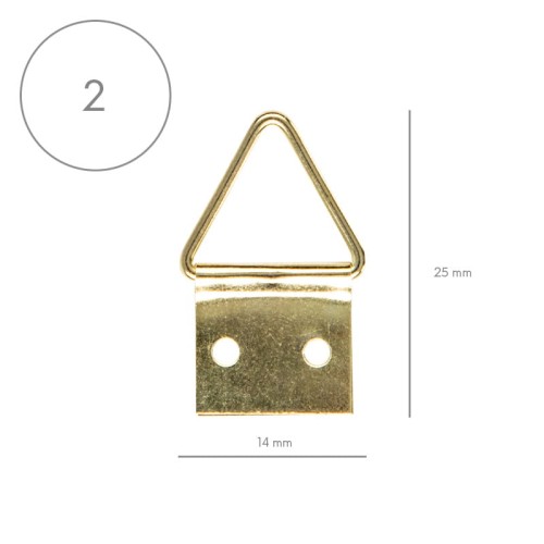Zawieszka mosiężna trójkątna 2