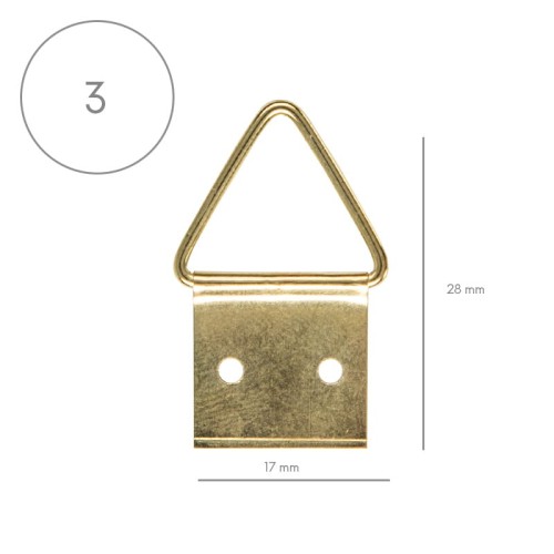 Zawieszka mosiężna trójkątna 3