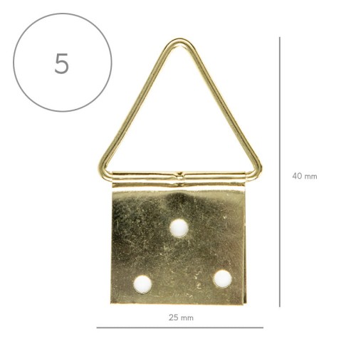 Zawieszka mosiężna trójkątna 5