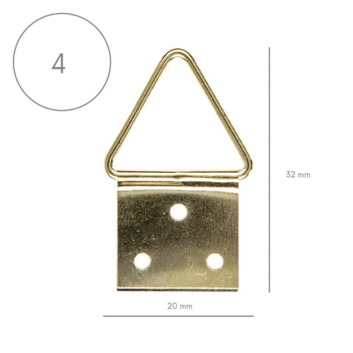 Zawieszka mosiężna trójkątna 4