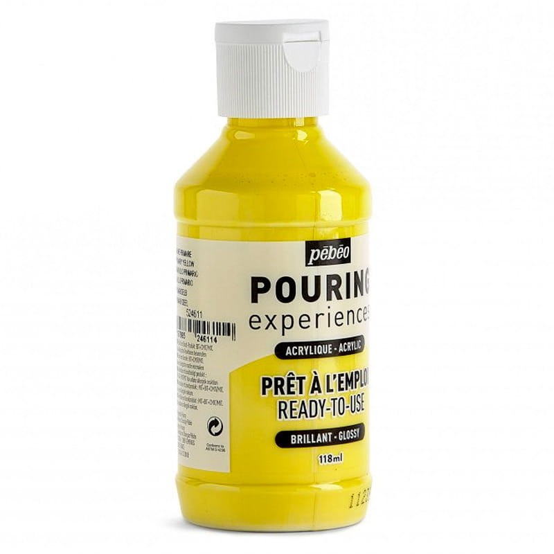 Farba do pouriungu Pebeo Pouring Experiences 118 ml - 11 Primary Yellow