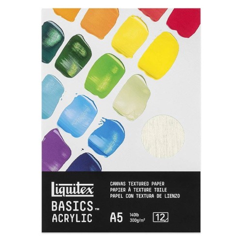 Blok do farb akrylowych Liquitex Basics Paper - A5, 300 g, 12 ark.