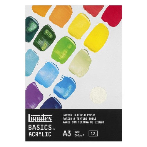 Blok do farb akrylowych Liquitex Basics Paper - A3, 300 g, 12 ark.