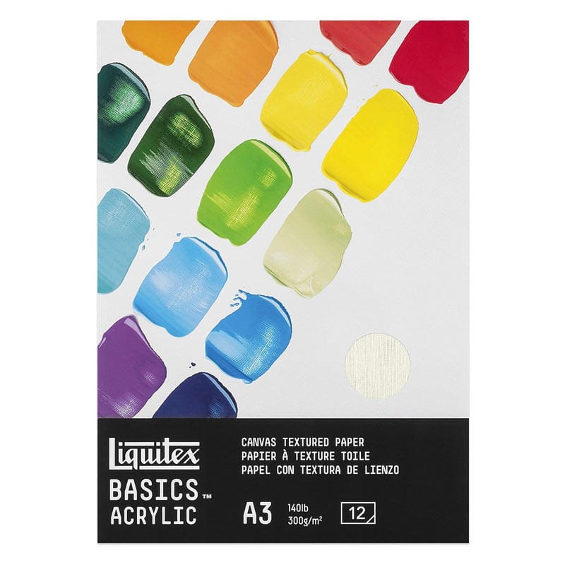 Blok do farb akrylowych Liquitex Basics Paper - A3, 300 g, 12 ark. 01