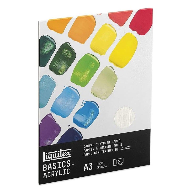 Blok do farb akrylowych Liquitex Basics Paper - A3, 300 g, 12 ark. 03