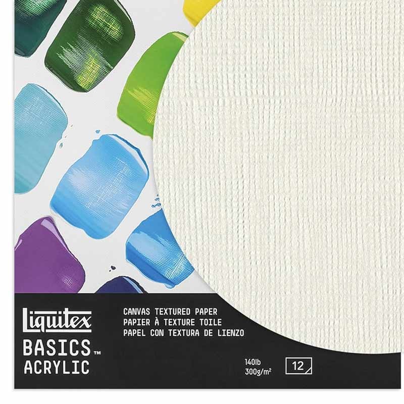 Blok do farb akrylowych Liquitex Basics Paper - A3, 300 g, 12 ark. 06