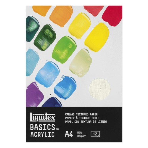 Blok do farb akrylowych Liquitex Basics Paper - A4, 300 g, 12 ark.