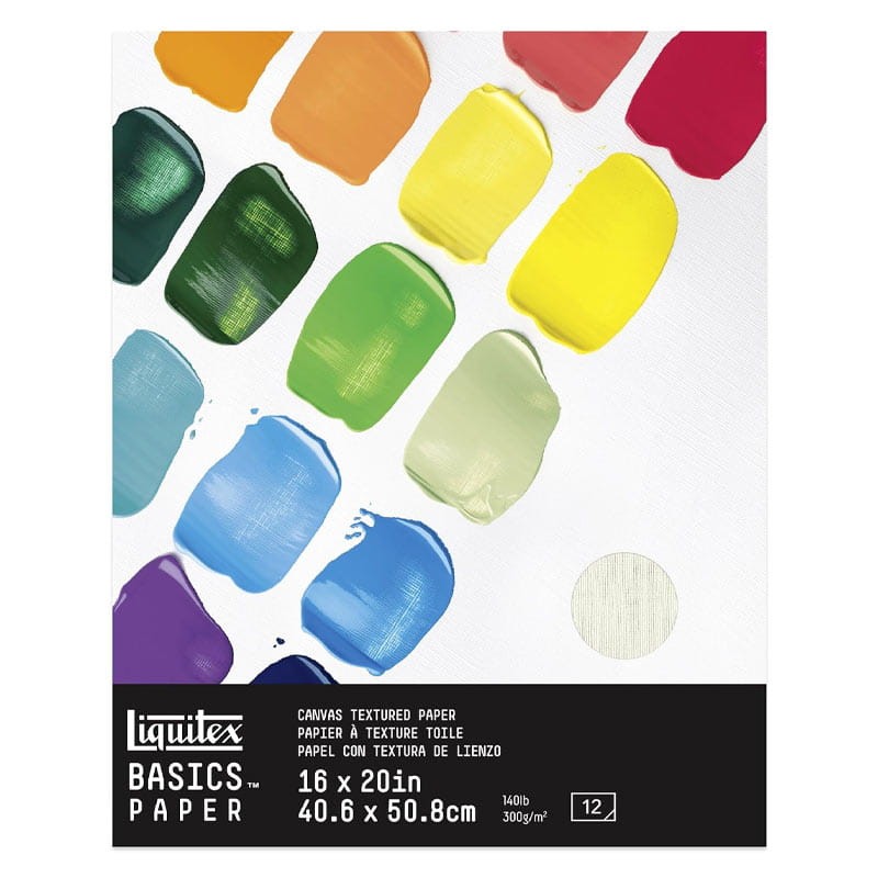 Blok do farb akrylowych Liquitex Basics Paper - 40,6 x 50,8 cm, 300 g, 12 ark. 01