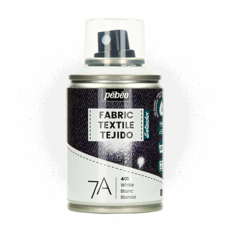 Farba do tkanin spray Pebeo Setacolor 7A 100 ml 401 White 01