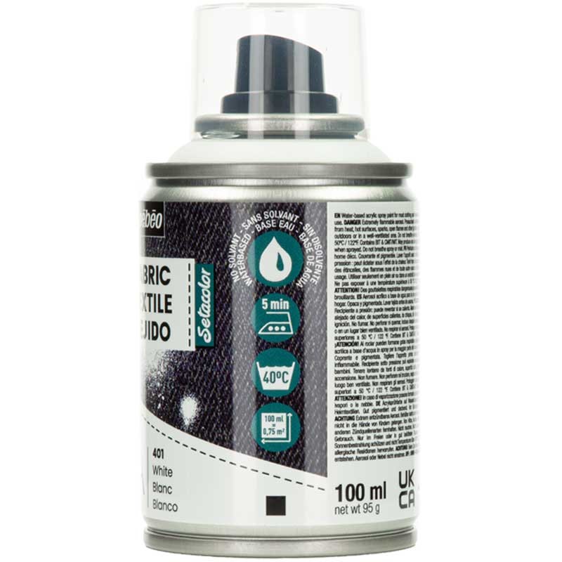 Farba do tkanin spray Pebeo Setacolor 7A 100 ml 401 White 02