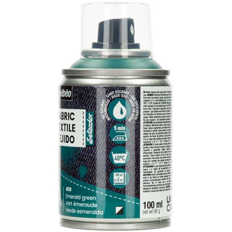 Farba do tkanin spray Pebeo Setacolor 7A 100 ml 410 Emerald Green 02