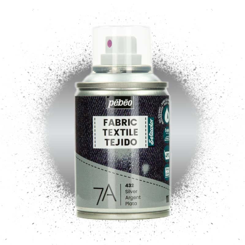 Farba do tkanin spray Pebeo Setacolor 7A 100 ml 432 Silver 01