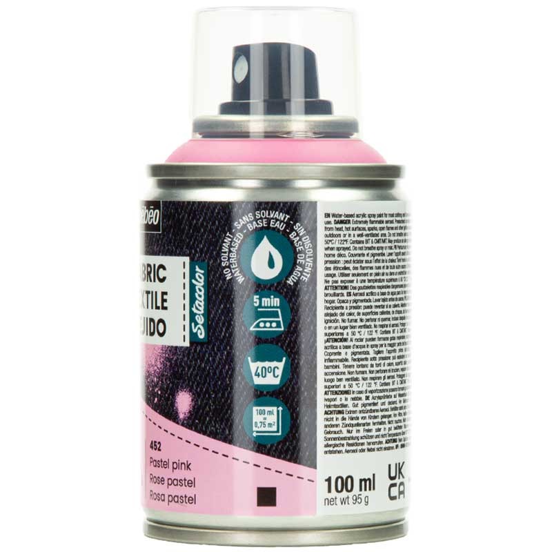 Farba do tkanin spray Pebeo Setacolor 7A 100 ml 452 Pastel pink 02