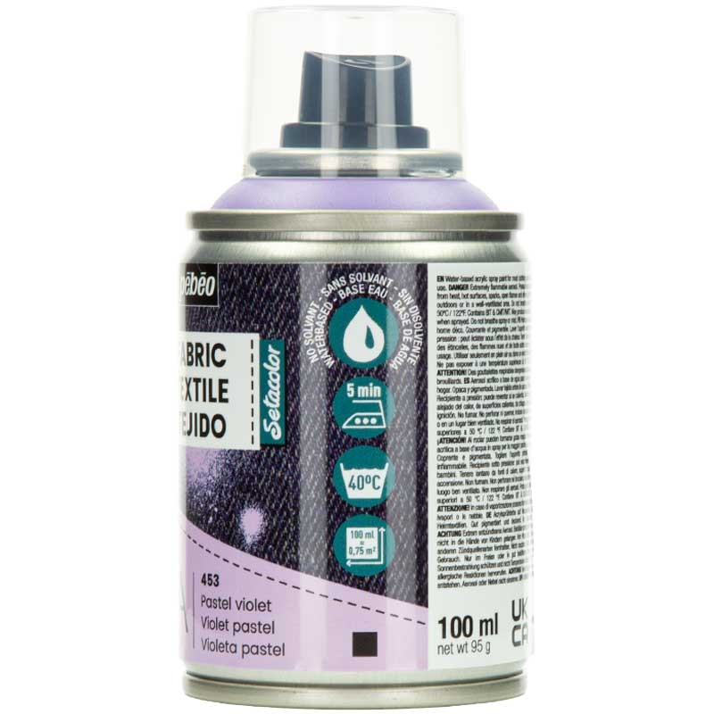 Farba do tkanin spray Pebeo Setacolor 7A 100 ml 453 Pastel violet 02