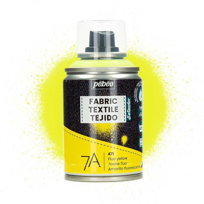 Farba do tkanin spray Pebeo Setacolor 7A 100 ml 471 Fluo Yellow 01