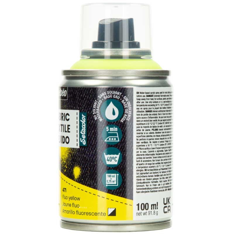 Farba do tkanin spray Pebeo Setacolor 7A 100 ml 471 Fluo Yellow 02