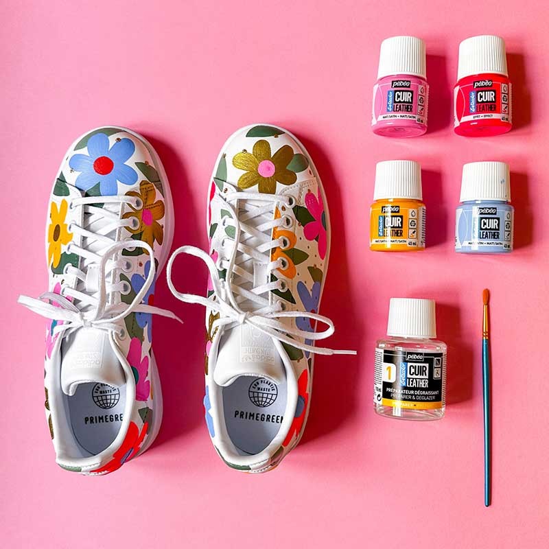 Farby do skóry Setacolor Cuir Leather Pebeo zestaw Sneakers 11 elementów 05