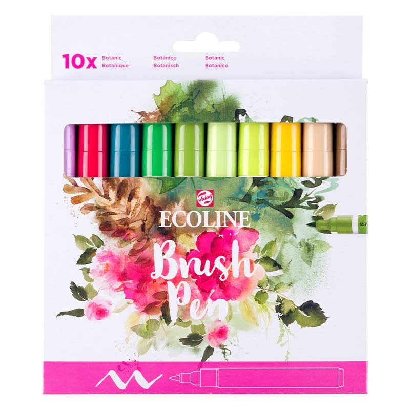 markery-ecoline-brush-pen-botanic-10szt