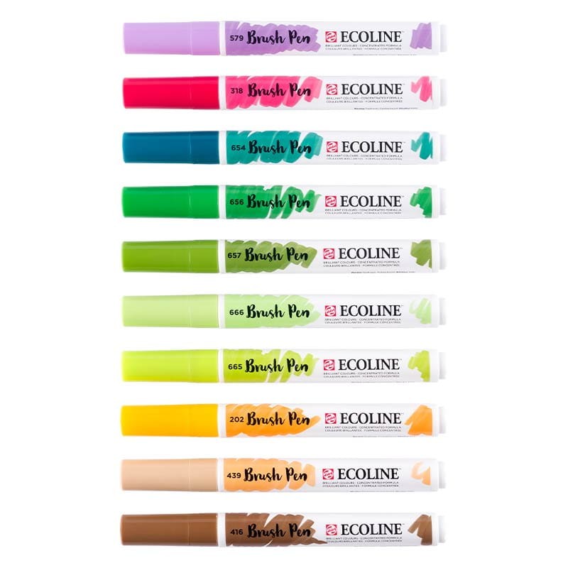 markery-ecoline-brush-pen-botanic-10szt-01