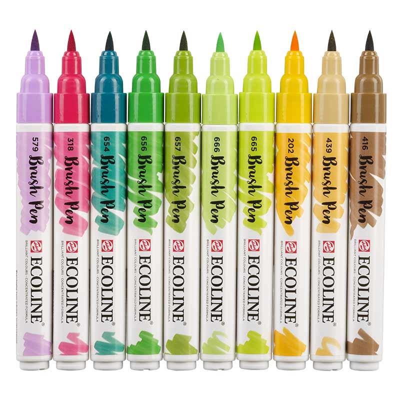 markery-ecoline-brush-pen-botanic-10szt-07