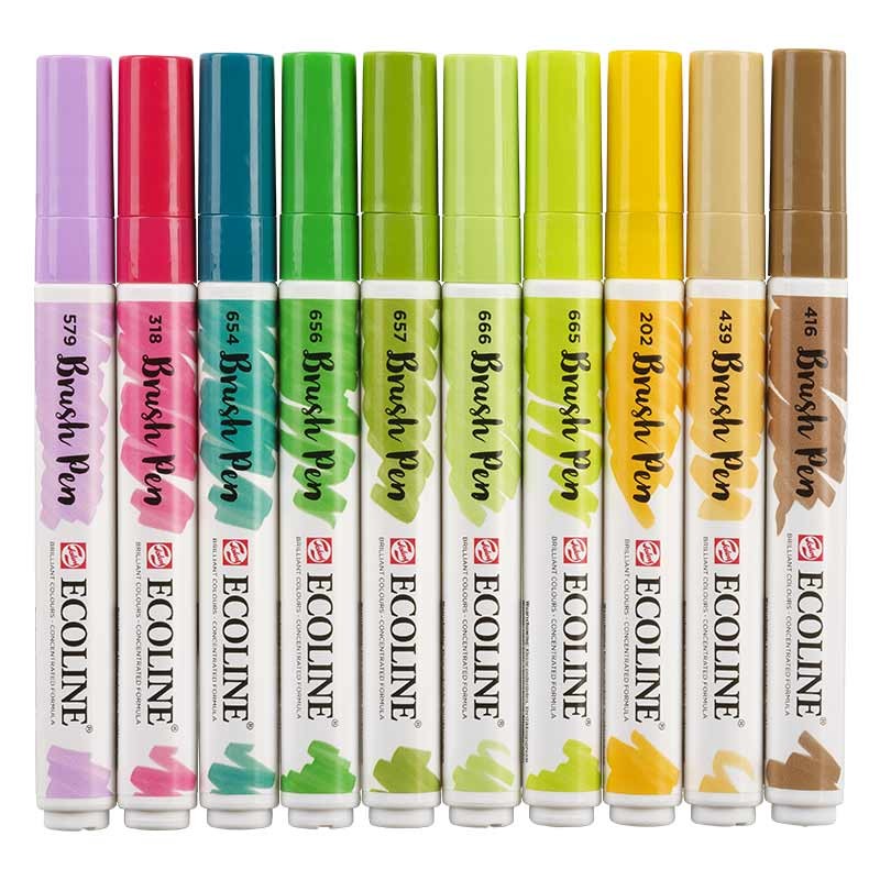 markery-ecoline-brush-pen-botanic-10szt-08