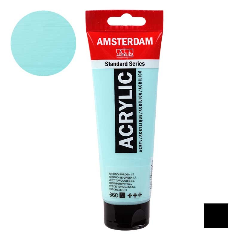 Farba akrylowa Amsterdam Acrylic 120 ml 660 Turquoise Green 01