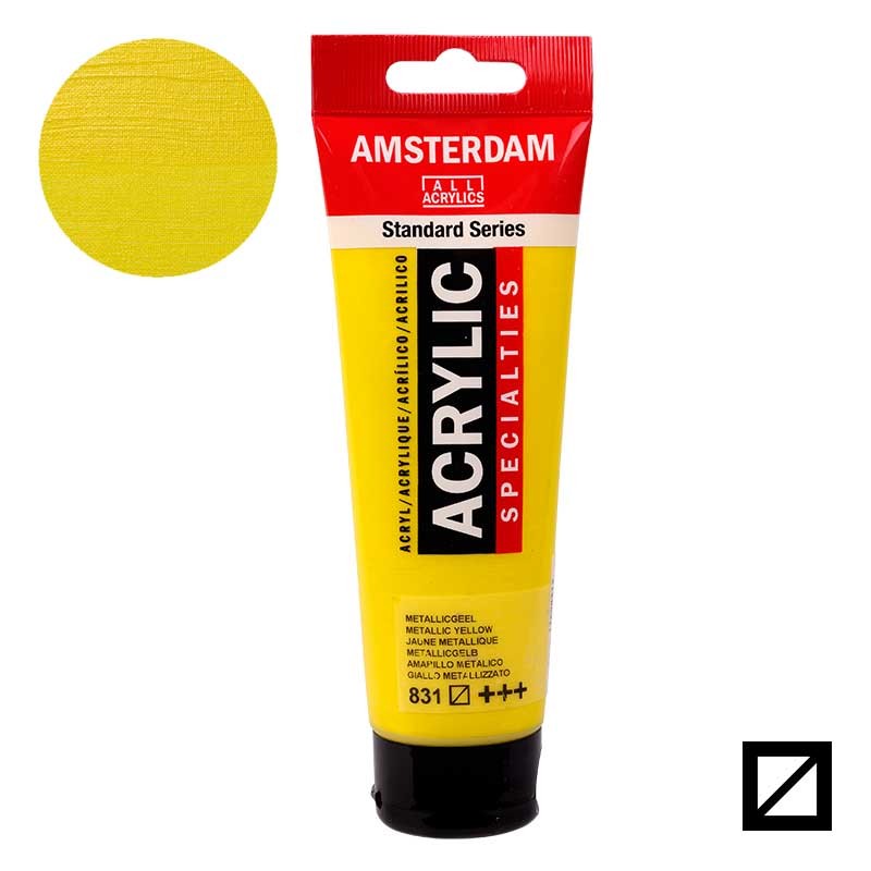 Farba akrylowa Amsterdam 120 ml 831 Metallic Yellow 01