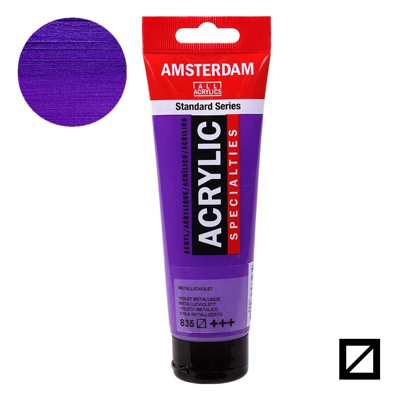 Farba akrylowa Amsterdam Acrylic 120 ml 835 Metallic Violet 01