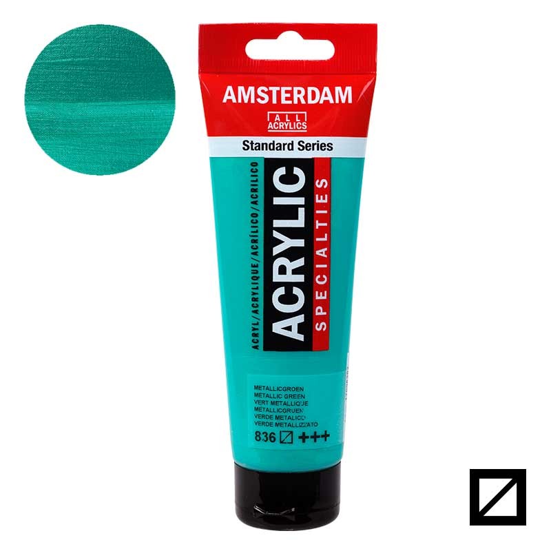 Farba akrylowa Amsterdam Acrylic 120 ml 836 Metallic Green 01