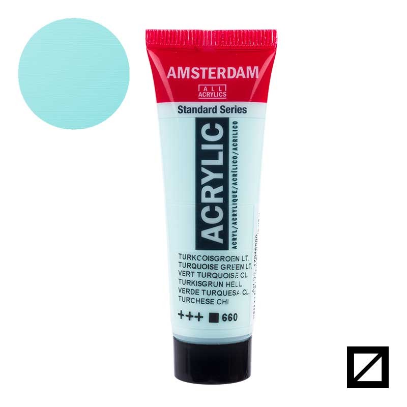 Farba akrylowa Amsterdam Acrylic 20 ml 660 Turquoise Green Light 01