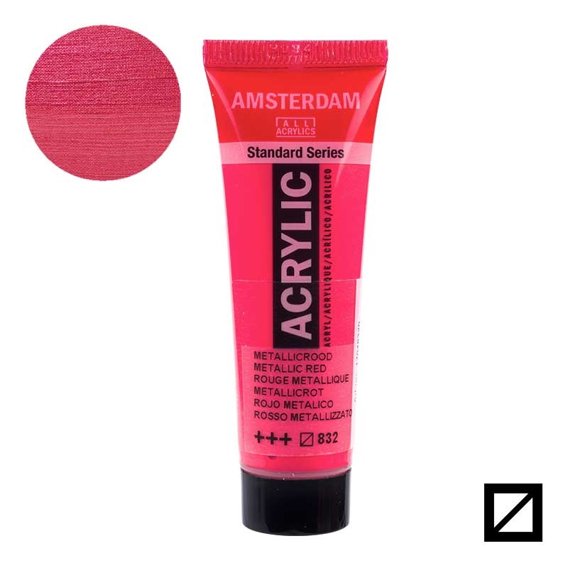 Farba akrylowa Amsterdam Acrylic 20 ml 832 Metallic Red 01