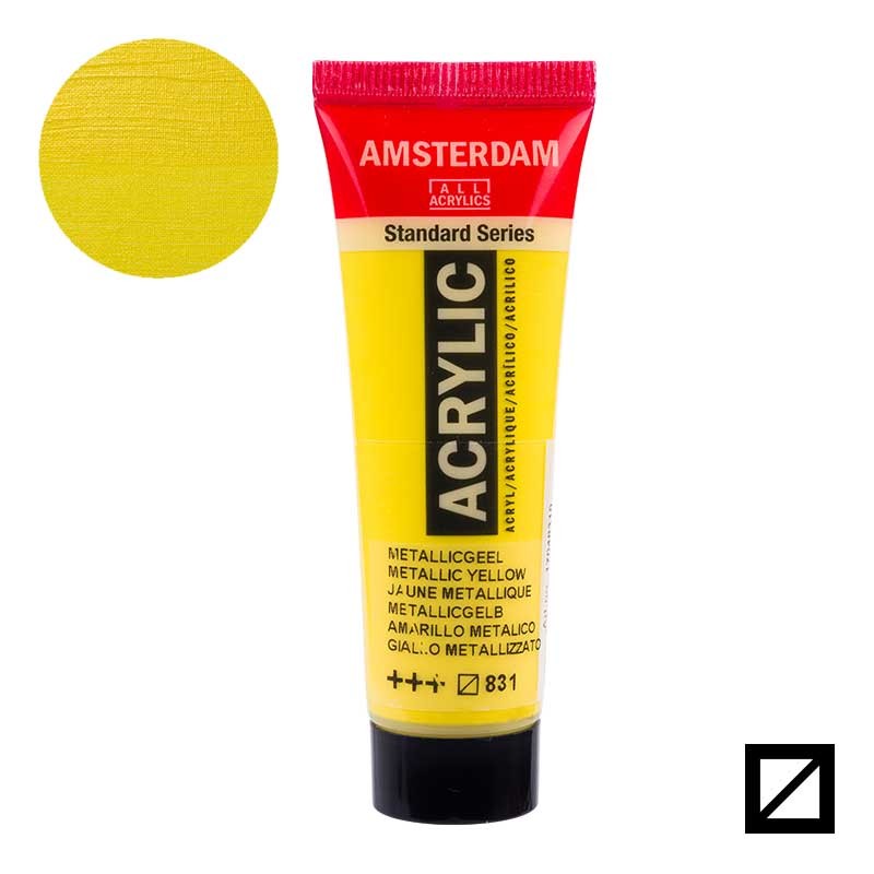 Farba akrylowa Amsterdam Acrylic 20 ml 831 Metallic Yellow 01