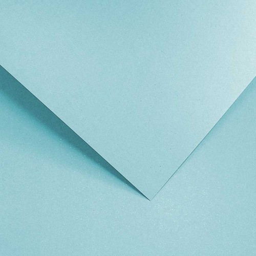 Papier ozdobny z drobinkami Mika błękitny - A4, 200 g, 20 ark.