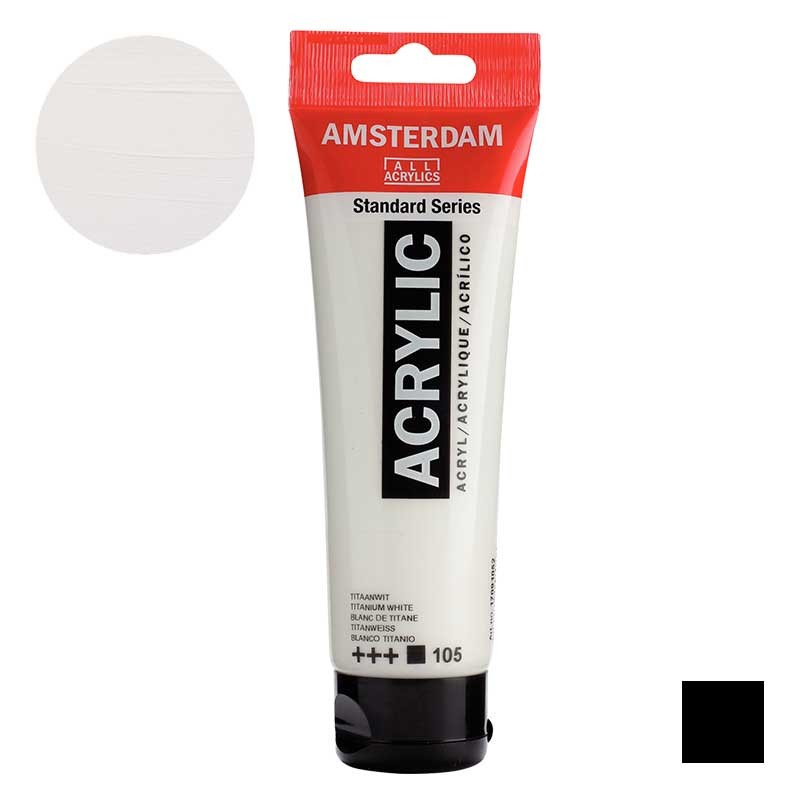 Farba akrylowa Amsterdam Acrylic 120 ml 105 Titanium white 01