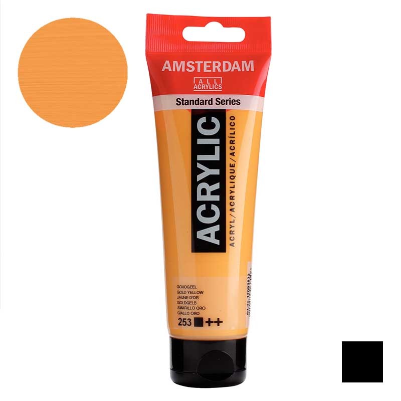 Farba akrylowa Amsterdam Acrylic 120 ml 253 Gold yellow 01