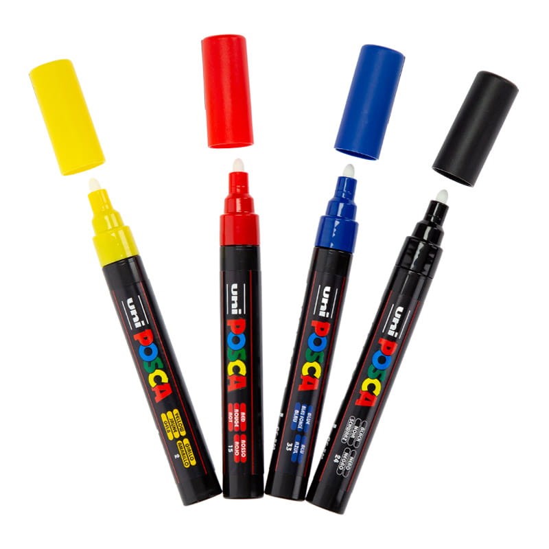 Zestaw markerów POSCA PC-5M zestaw - 4 szt.