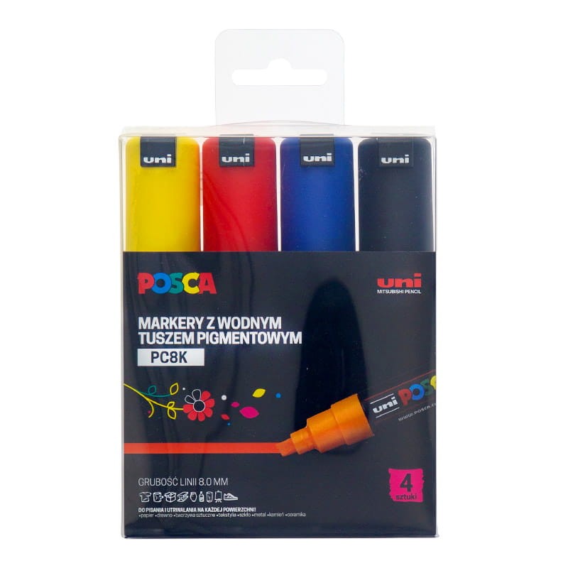 Zestaw markerów POSCA PC-8K zestaw - 4 szt