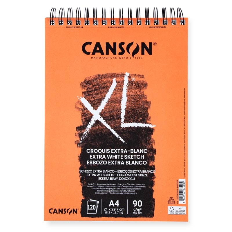 Blok Canson XL Extra White - A4, 90 g, 120 ark. 1