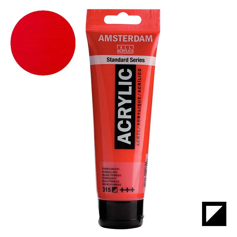 Farba akrylowa Amsterdam Acrylic 120 ml 315 Pyrrole red 01