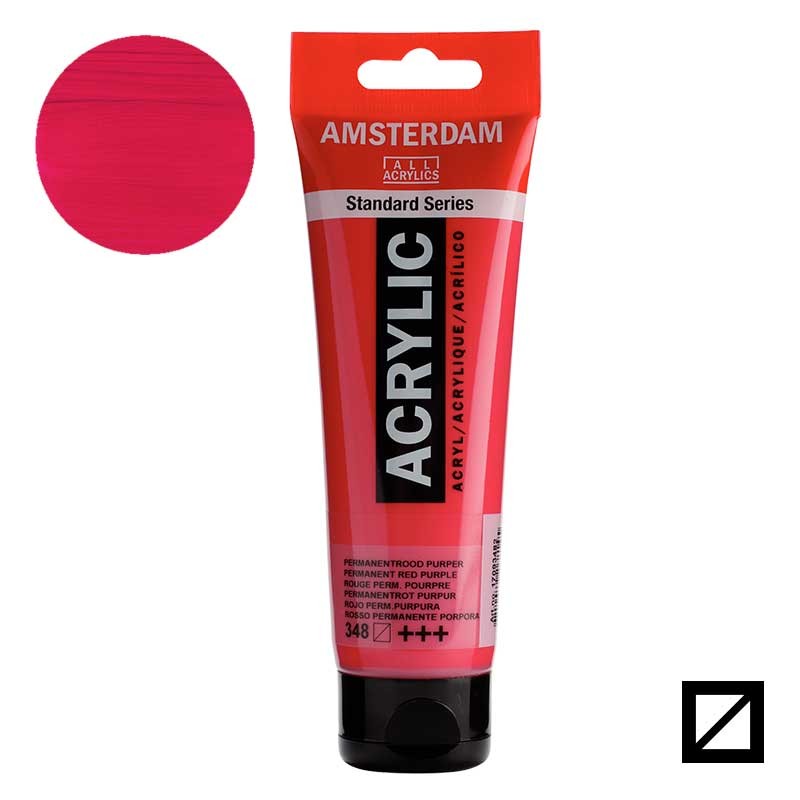 Farba akrylowa Amsterdam Acrylic 120 ml 348 Permanent red purple 01