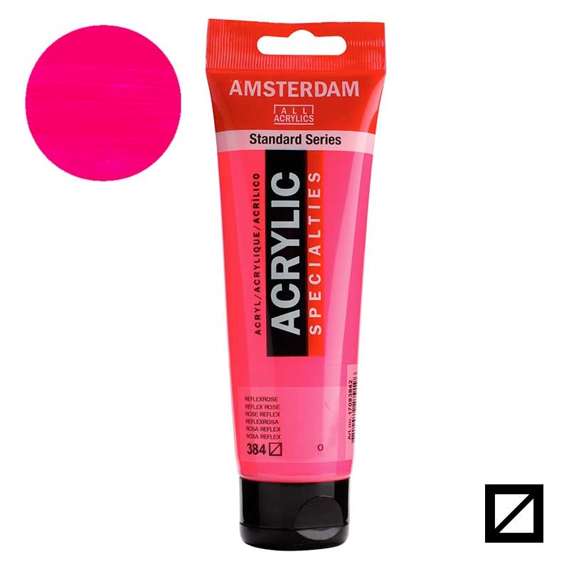 Farba akrylowa Amsterdam Acrylic 120 ml 384 Reflex rose 01