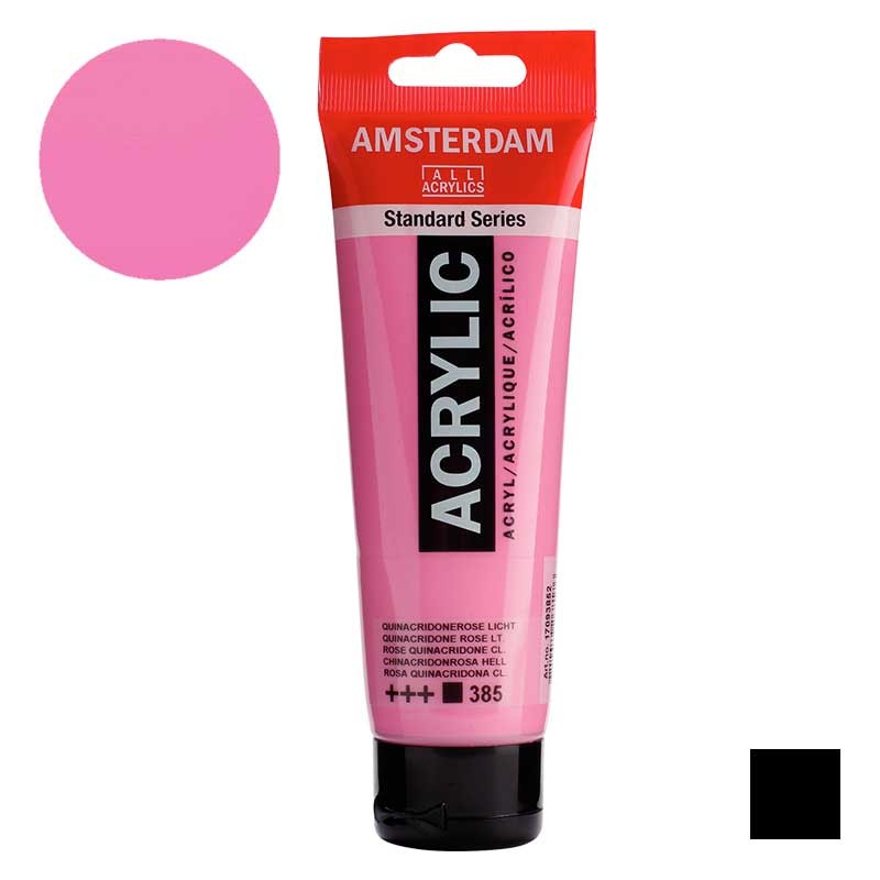 Farba akrylowa Amsterdam Acrylic 120 ml 385 Quinacridone rose light 01